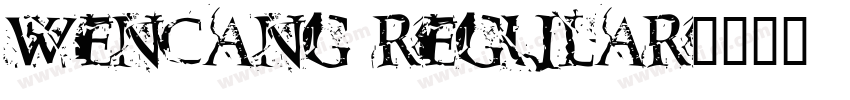 wencang regular字体转换